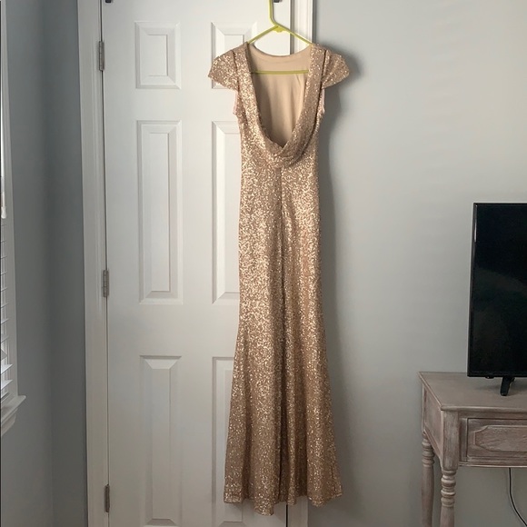 Sorella Vita Rose Gold Sequin Gown - Picture 2 of 2